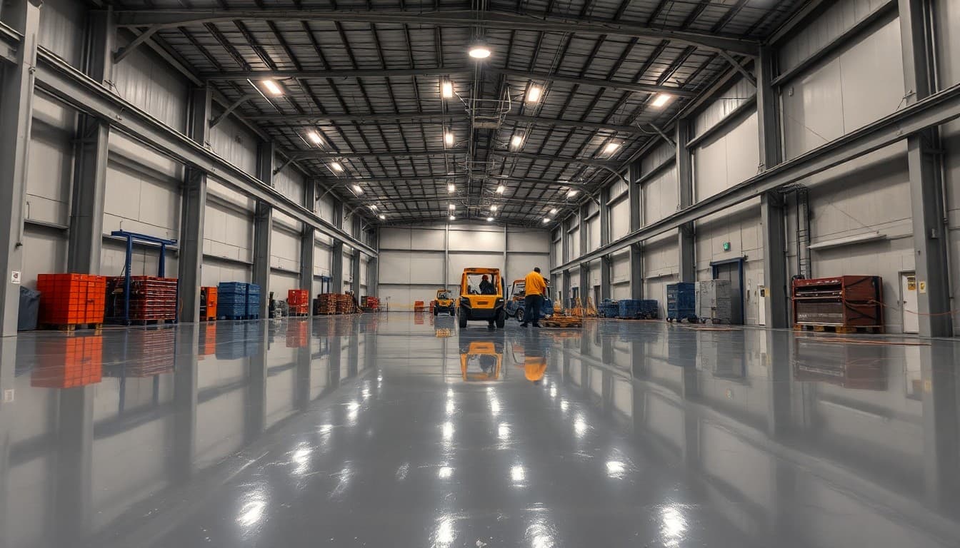 Industrial epoxy flooring installation