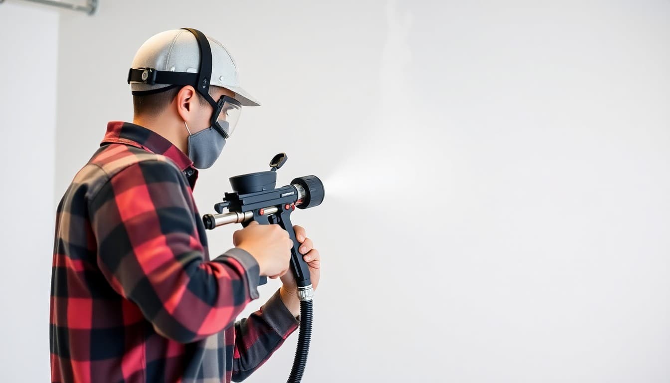 Commercial painting in progress