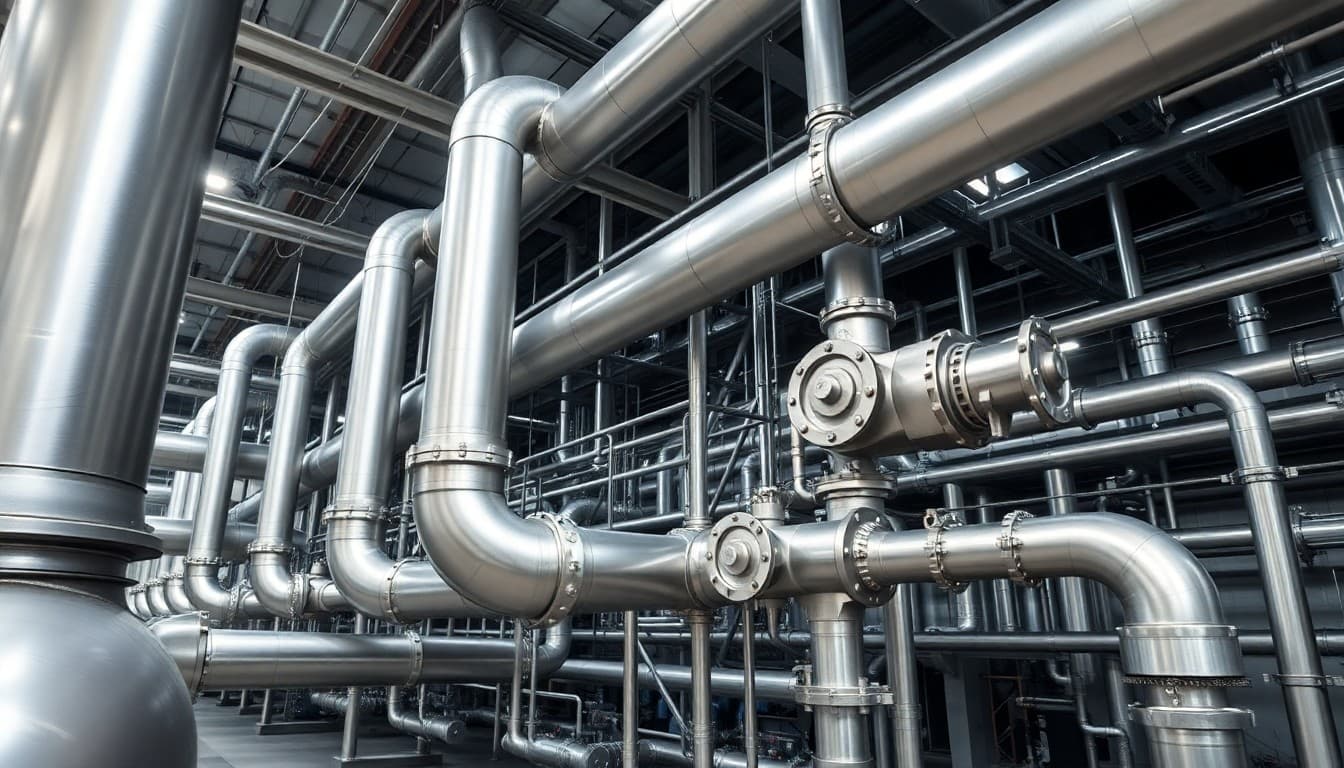 Industrial process piping installation